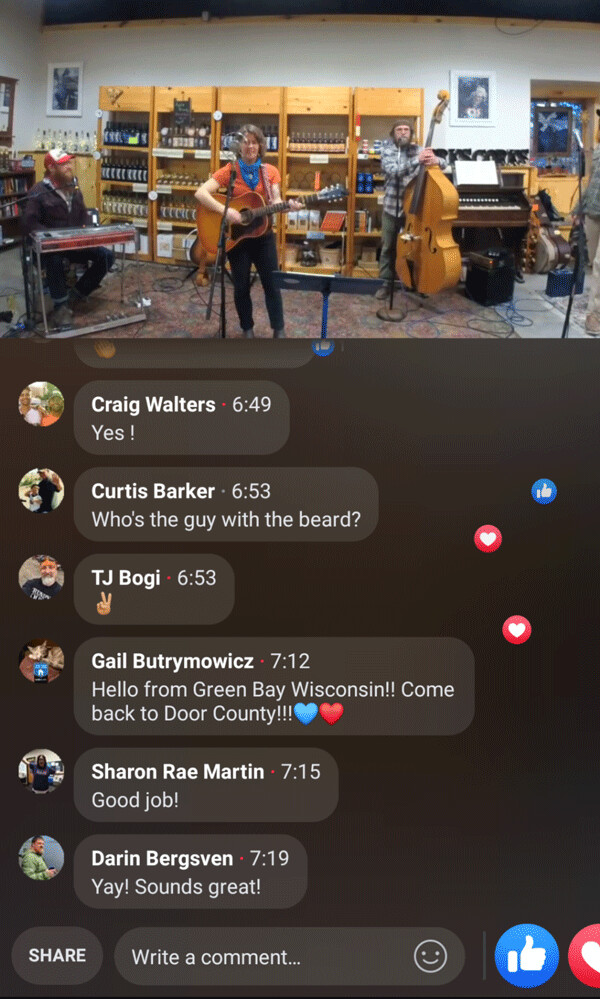 Feeding Leroy Held a Facebook Livestream at White Winter Winery in Iron RiverApril 9