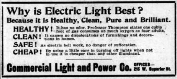 Ad from the April 30, 1900, Duluth Herald.