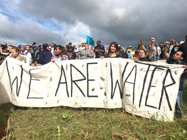 Water Protectors at Standing Rock, resisting the Dakota Access Pipeline. Photo by Steven Newcomb
