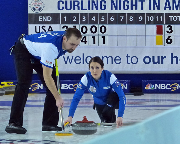 Team USA mixed doubles team lost narrowly to China on opening night. Photo credit: John Gilbert