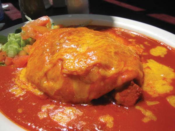 Photo by Eugene Kim (Sopapilla in red chile)